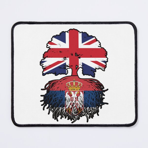 Item preview, Serbia Serbian British UK United Kingdom Britain Tree Roots Flag designed and sold by FlagX.