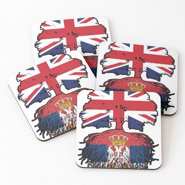 Item preview, Serbia Serbian British UK United Kingdom Britain Tree Roots Flag designed and sold by FlagX.