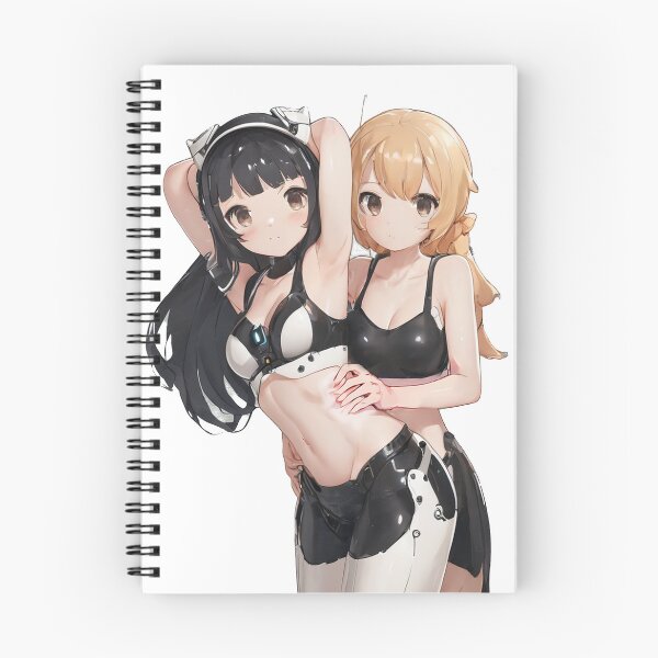 Item preview, Twin anime girls grabbing designed and sold by Dattorni-Store.