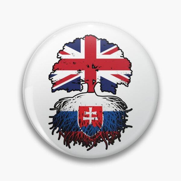 Item preview, Slovakia Slovakian British UK United Kingdom Britain Tree Roots Flag designed and sold by FlagX.