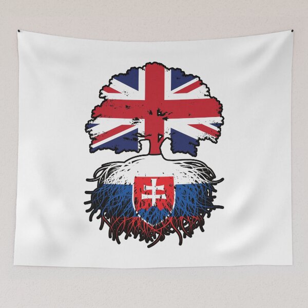 Item preview, Slovakia Slovakian British UK United Kingdom Britain Tree Roots Flag designed and sold by FlagX.