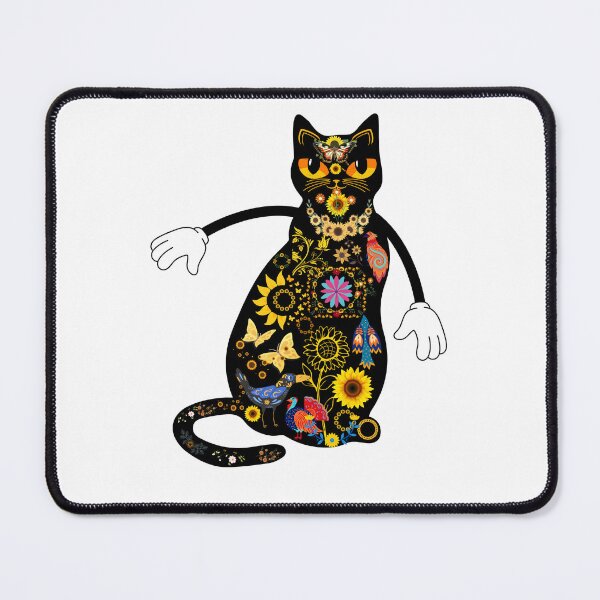 Item preview, Geometric Cat Silhouette Quadrobics T-Shirt designed and sold by GorinART.