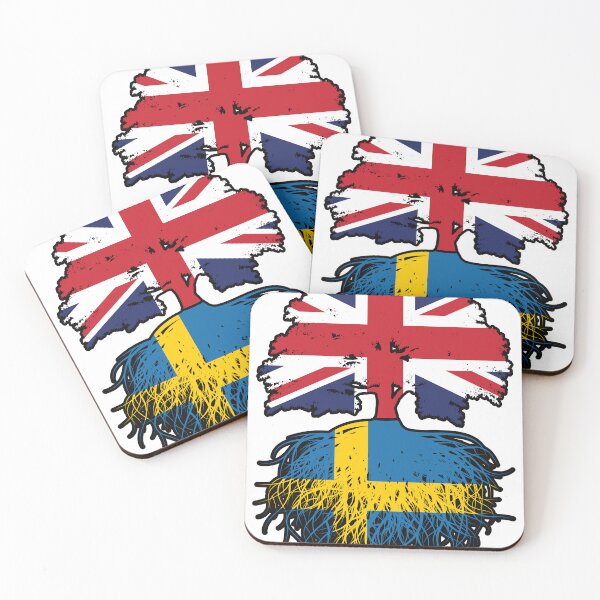 Item preview, Sweden Swedish British UK United Kingdom Britain Tree Roots Flag designed and sold by FlagX.