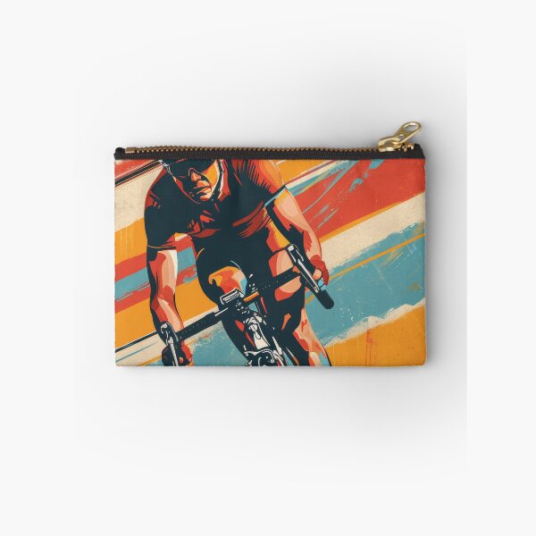 Item preview, Dynamic road cyclist with abstract racing background designed and sold by Piotrek0001.