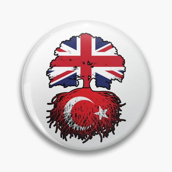 Item preview, Turkey Turkish British UK United Kingdom Britain Tree Roots Flag designed and sold by FlagX.