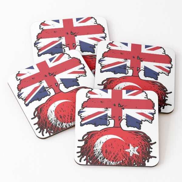 Item preview, Turkey Turkish British UK United Kingdom Britain Tree Roots Flag designed and sold by FlagX.