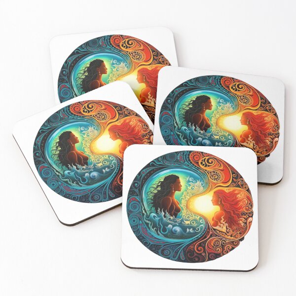 Item preview, Elemental Duality: Fire and Water Balance Art designed and sold by CultDigHoriz.