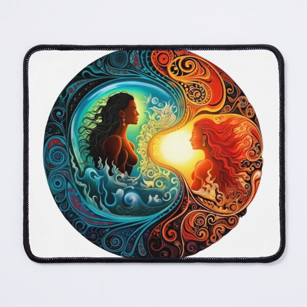 Item preview, Elemental Duality: Fire and Water Balance Art designed and sold by CultDigHoriz.