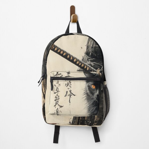Item preview, Black Samurai Cat - Epic Feline Art designed and sold by pixal-shop.