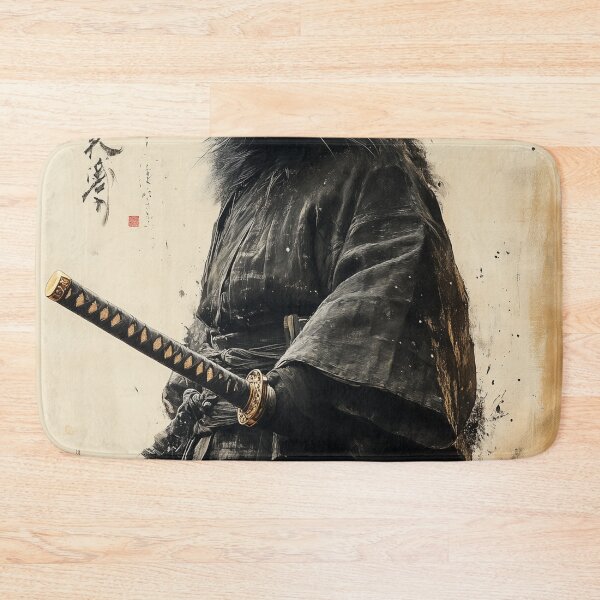 Item preview, Black Samurai Cat - Epic Feline Art designed and sold by pixal-shop.