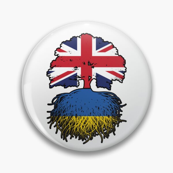 Item preview, Ukraine Ukrainian British UK United Kingdom Britain Tree Roots Flag designed and sold by FlagX.