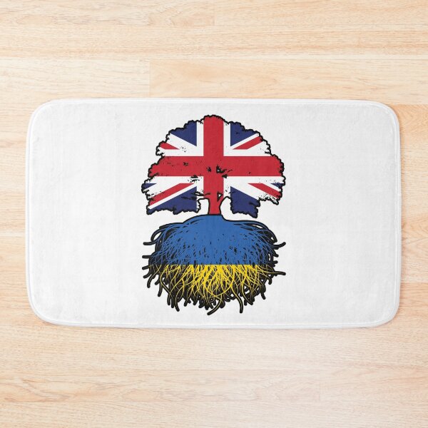 Item preview, Ukraine Ukrainian British UK United Kingdom Britain Tree Roots Flag designed and sold by FlagX.