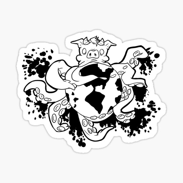 Take Over the World in Black and White Sticker