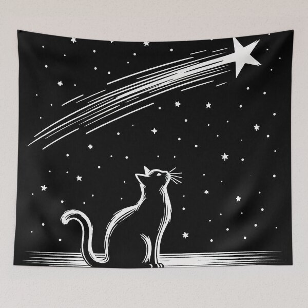 Item preview, Cat Watching Shooting Star designed and sold by zzz888.