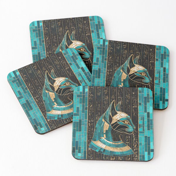 Item preview, Egyptian Cat Goddess Bastet -Mosaic Art designed and sold by k9printart.