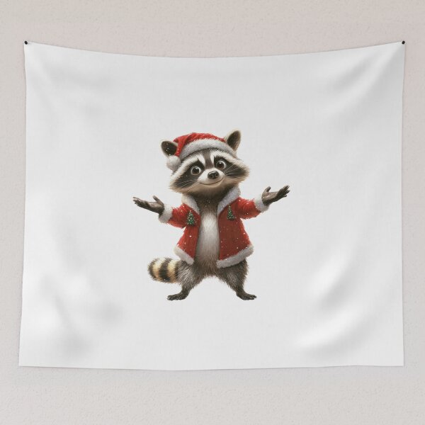 Item preview, Diseño navideño de mapache designed and sold by NicolasGlowArt.