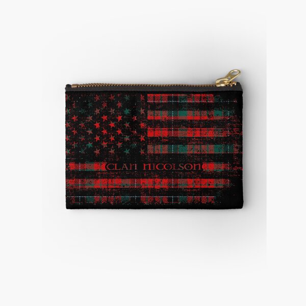 Artikelvorschau, Clan Nicolson Schottischer Tartan US-Flagge Kilt Schottland entworfen und verkauft von Clan1093.