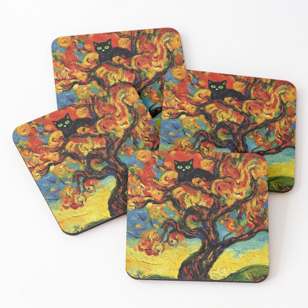 Item preview, Van Gogh Colorful Mulberry Tree with Black Cat designed and sold by GoverArt.