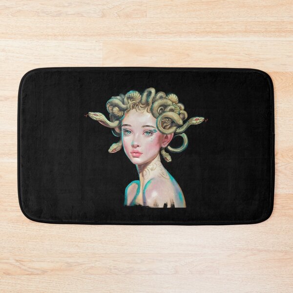 Item preview, Her Hair Consists of Snakes with Art Nouveau Patterns and Red Eyes, Framing Her Face designed and sold by macadolie.