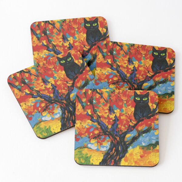Item preview, Van Gogh Colorful Mulberry Tree with Black Cat designed and sold by GoverArt.