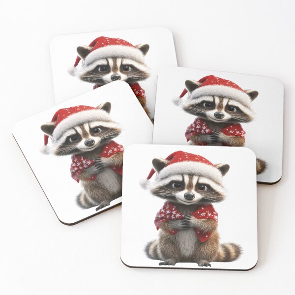 Item preview, Lindo mapache navideño designed and sold by NicolasGlowArt.