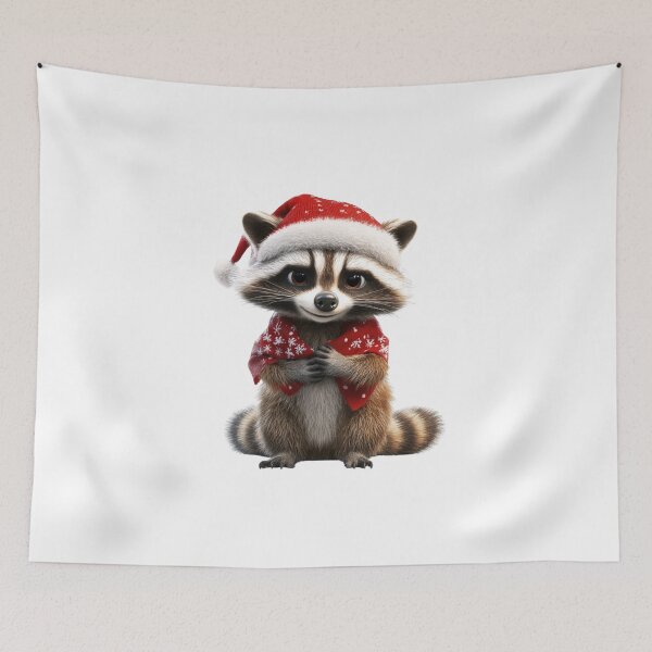 Item preview, Lindo mapache navideño designed and sold by NicolasGlowArt.
