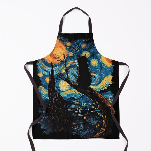 Item preview, Vincent Van Gogh Starry Night Black Cat designed and sold by GoverArt.
