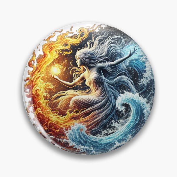 Item preview, Elemental Dance: Fire and Water in Harmony designed and sold by CultDigHoriz.