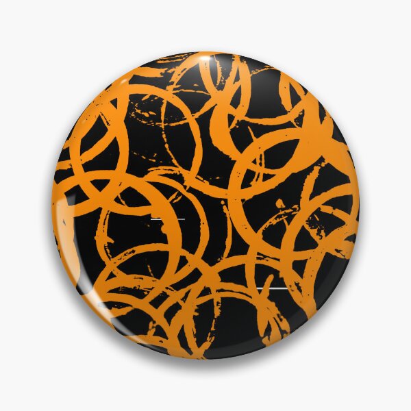 Item preview, Black and Orange Painted Circle Circular Print Making Pattern Grunge Texture #3 designed and sold by BadgerCastle.
