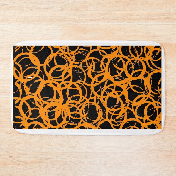 Item preview, Black and Orange Painted Circle Circular Print Making Pattern Grunge Texture #3 designed and sold by BadgerCastle.