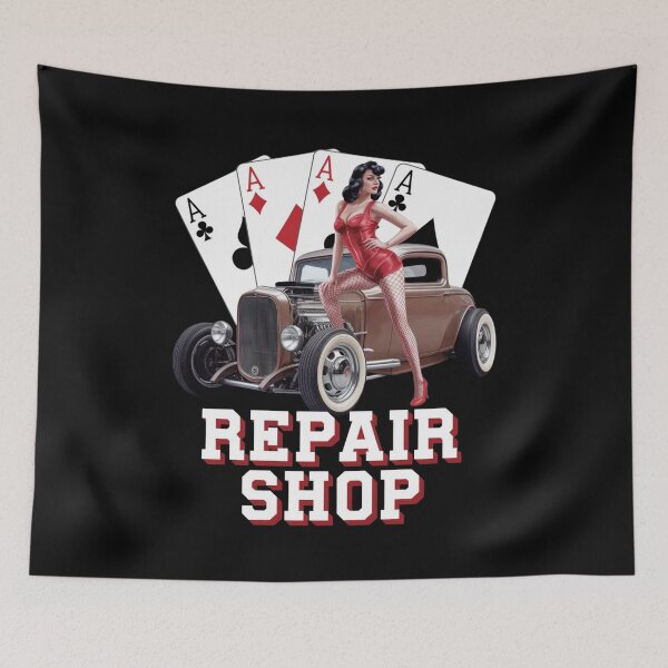 Item preview, Repair shop - Mechanic pinup - American pin-up designed and sold by JansenGS.