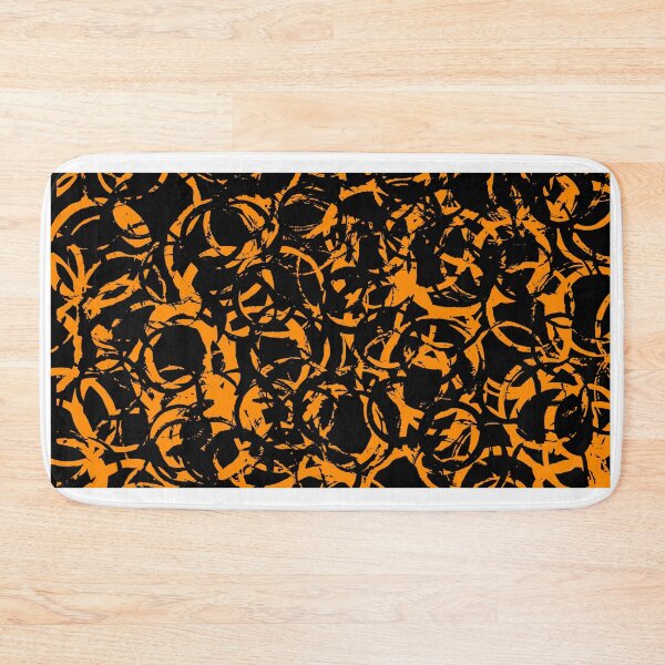 Item preview, Black and Orange Painted Circle Circular Print Making Pattern Grunge Texture #4 designed and sold by BadgerCastle.
