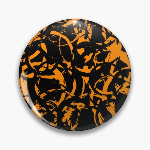 Item preview, Black and Orange Painted Circle Circular Print Making Pattern Grunge Texture #4 designed and sold by BadgerCastle.