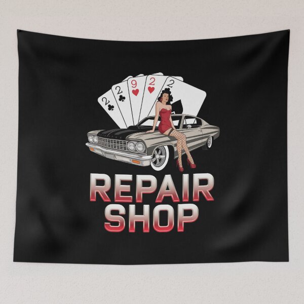 Item preview, Repair shop - Mechanic pinup - American pin-up designed and sold by JansenGS.