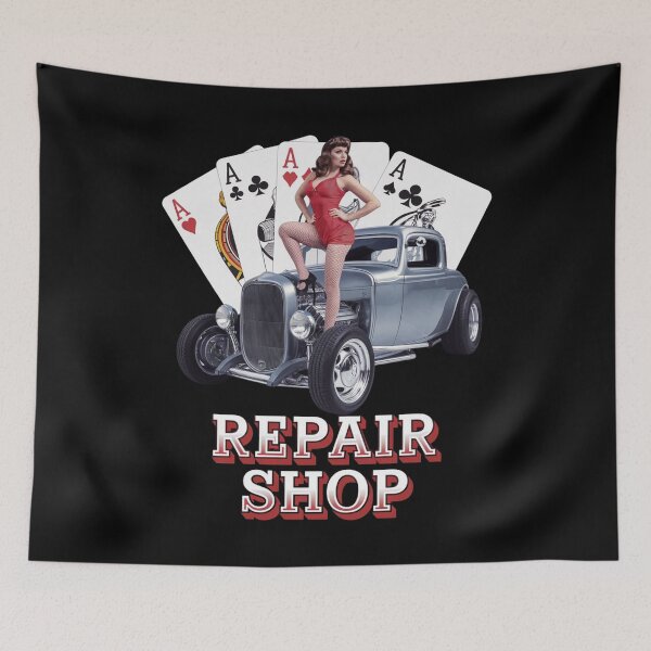Item preview, Repair shop - Mechanic pinup - American pin-up designed and sold by JansenGS.