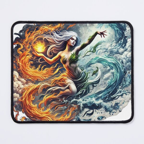 Item preview, Elemental Goddess: Fire and Water in Balance designed and sold by CultDigHoriz.