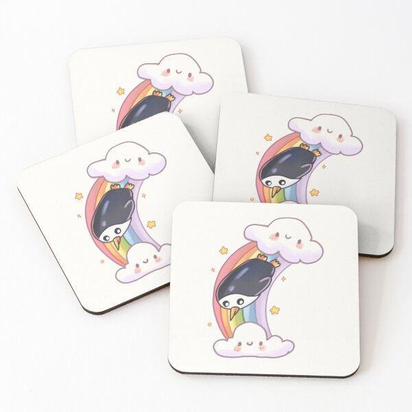 Item preview, penguin sliding down a rainbow designed and sold by Mayarartsy.