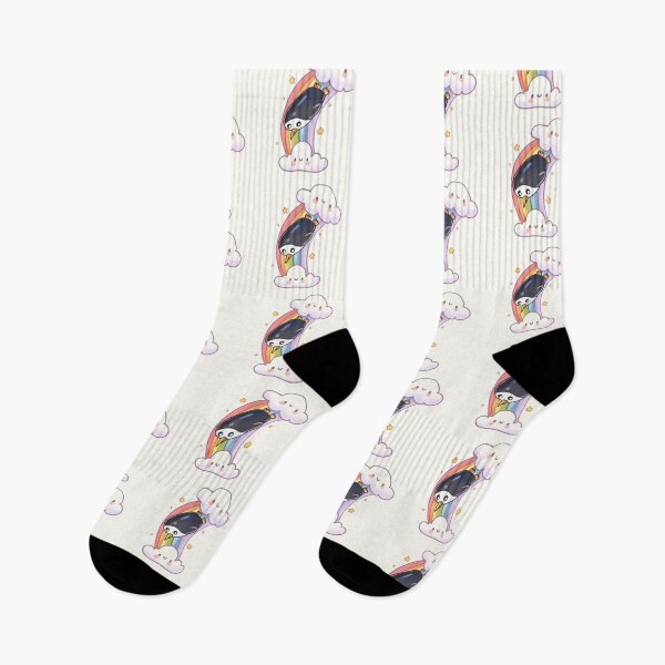 Item preview, penguin sliding down a rainbow designed and sold by Mayarartsy.