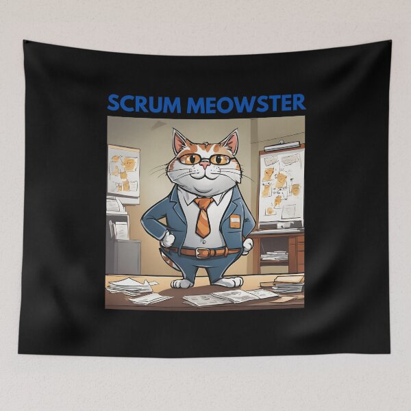 Artikelvorschau, Lustige Scrum Master Katze entworfen und verkauft von sydney-syder.