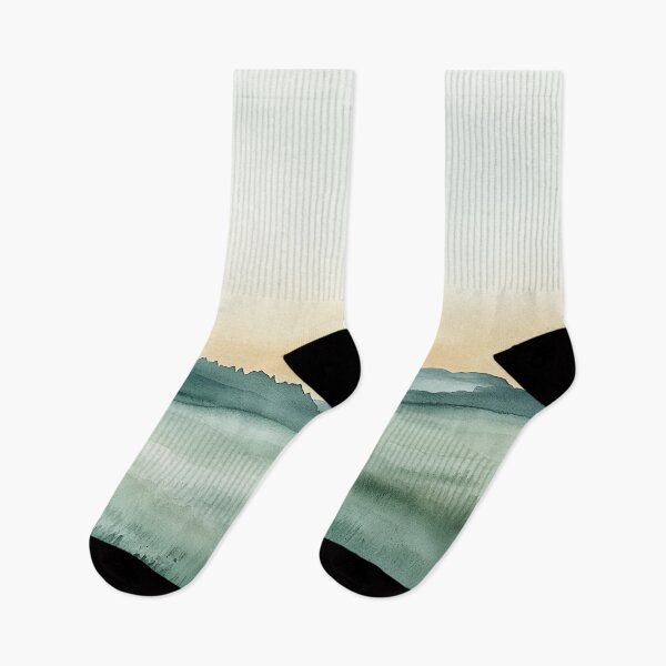 Item preview, Quiet Alien Valley with Thick Fog and Soft Sunset Hues designed and sold by solynneart.