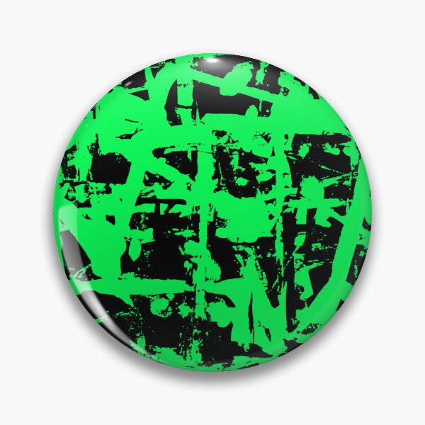 Item preview, Black and Green Square Outline Right Angle Print Making Hand Painted Pattern Texture #3 designed and sold by BadgerCastle.