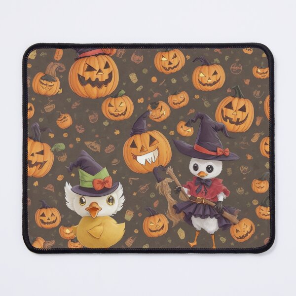 Item preview, Halloween Ducklings in Witch Hats with Pumpkins designed and sold by Spicex2.