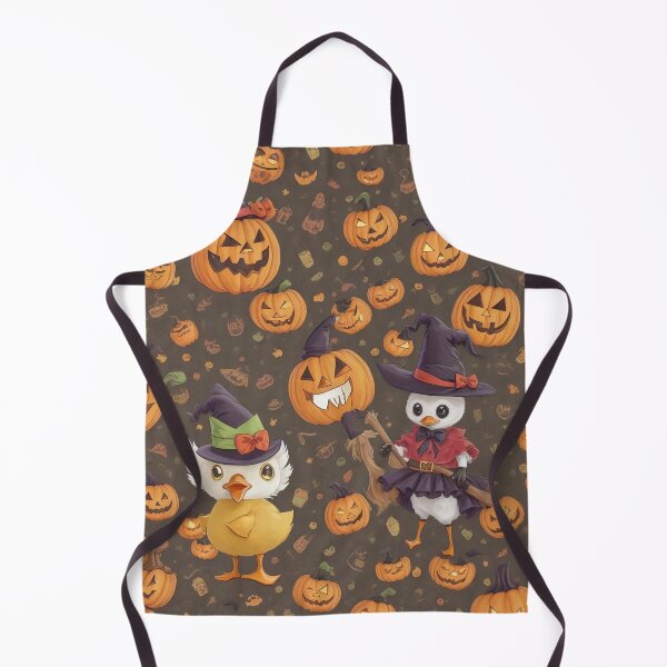Item preview, Halloween Ducklings in Witch Hats with Pumpkins designed and sold by Spicex2.