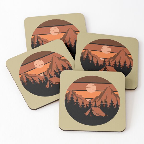 Item preview, Sunset Mountain Camping Adventure designed and sold by Alder & Quill.