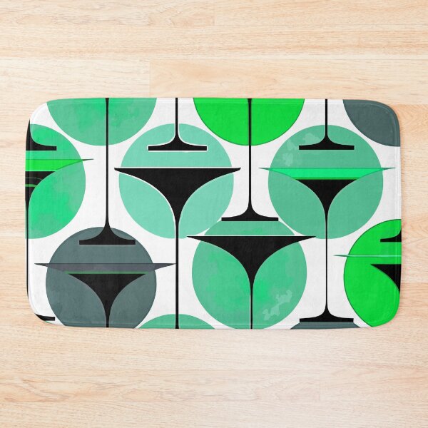 Item preview, Atomic Fifties Inspired Martinis In Grey, Blue Aqua designed and sold by taiche.