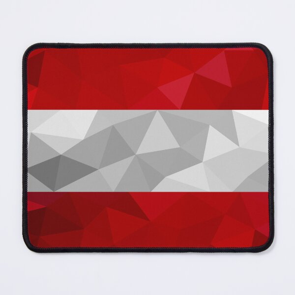 Item preview, Geometric Austria Flag Art – Modern Red and White Design designed and sold by OrangePoly.