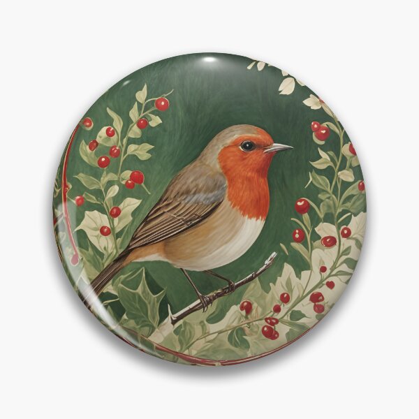 Item preview, Festive Robin Amongst the Holly designed and sold by Lizetteh.