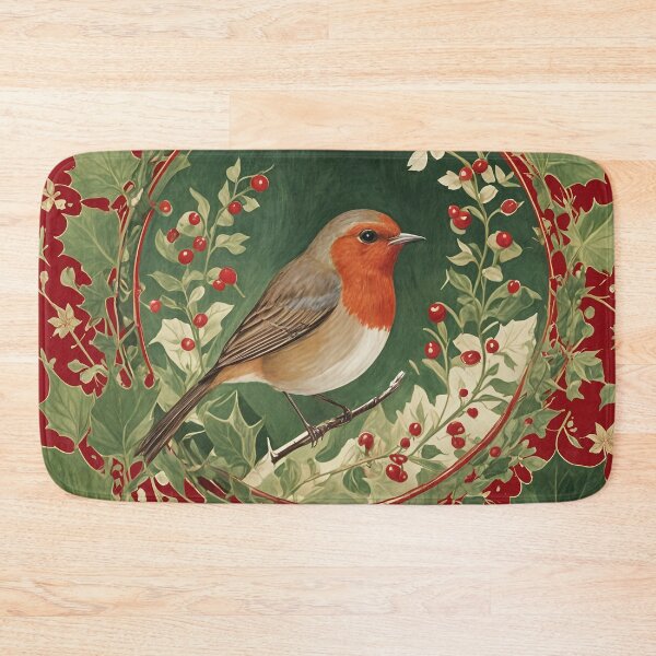 Item preview, Festive Robin Amongst the Holly designed and sold by Lizetteh.