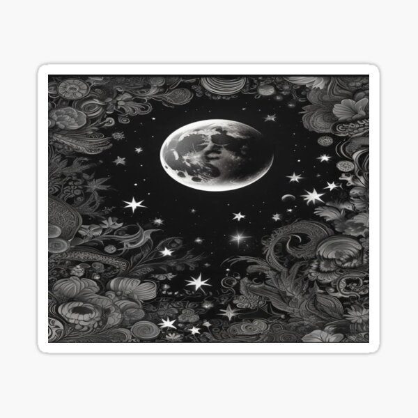 Item preview, a moon with a star designed and sold by InezPhotography.