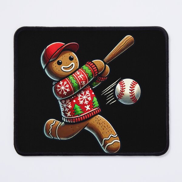 Item preview, Baseball Christmas Gingerbread Man Baseball Ugly Christmas designed and sold by BlueBerry-Pengu.
